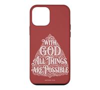 with God All Things are Possible | Matthieu 19:26 Typographie Coque pour iPhone 12 Mini