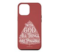with God All Things are Possible | Matthieu 19:26 Typographie Coque pour iPhone 12 Pro Max