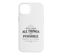 with God All Things Matthew 19:26 Verse biblique chrétienne Coque pour iPhone 14 Plus