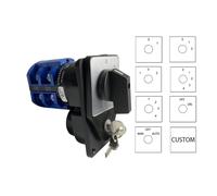 With Key 63A 660V Circuit Control Motoer Selector LW26-63/2 Two Poles YMW26-63 Changeover Rotary Cam Switch NWPNLXEA(Custom)