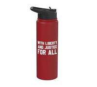 With Liberty And Justice For All Stainless Steel Insulated Water Bottle