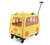 with Wheels sonLarge Cage pour chat de type Mimi à roulettes, design à deux boîtes, cloisons amovibles, convient pour les chats pesant 10 kg, convient pour les voyages en voiture, bus, métro (jaune)