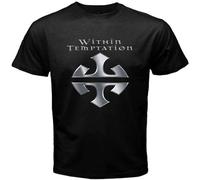 Within Temptation Band Logo Tee Round Neck Unisex Tops Men's 100% Cotton Short-Sleeve T-Shirts XXL