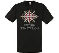 Within Temptation Mens T-Shirt Casual Cotton Tees Black 3XL