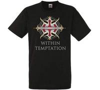 Within Temptation Mens T-Shirt Casual Cotton Tees Black Tops L