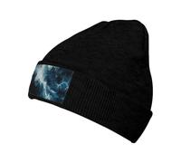 Within The Tides Bonnet souple unisexe en tricot léger à revers doux et chaud, Noir/blanc, taille unique