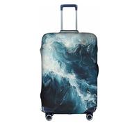 Within The Tides Housse de protection élastique lavable pour valise, anti-rayures, housse de voyage, blanc, Large