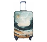 Within The Tides Housse de protection élastique lavable pour valise, anti-rayures, housse de voyage, blanc, Large