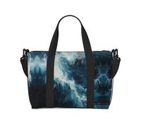 Within The Tides Petit sac de sport pliable Sac de voyage Sac de week-end Sac de gym Sac d'hôpital pour femme et homme, noir, One Size