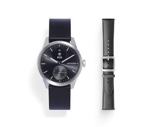 Withings Bundle Scanwatch 2 42mm Black + Leather Curve Black Silver Buckle Wrist Band