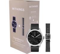 Withings Montre santé Scanwatch 2 42 mm Noire + bracelet cuir offert