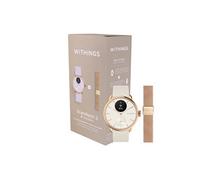 Withings Pack ScanWatch 2 38 mm Bluetooth Sable et Or rose + Bracelet en maille milanaise 18 mm Or rose