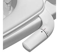 WITHLENT Pulvérisateur Bidet non électrique - Bidet de gauche ultra-mince pour toilette avec accessoire de toilette bidet à double buses，Nettoyage avant e