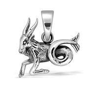 Withlovesilver Argent sterling 925 zodiaque Horoscope Capricorne Sign The Sea-goat (22 Décembre - 20 janvier) Pendentif par Withlovesilver