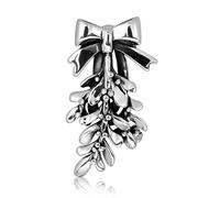 WithLoveSilver Broche et pendentif 2 en 1 en argent sterling 925 avec gui et ruban