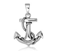 WithLoveSilver Pendentif en argent sterling 925 avec ancre marine marine vintage pour homme, Argent sterling