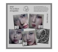 [WITHMUU POB Exclusive] aespa Armageddon 1st Album MY Power 5 Version SET CD+1p Folded Poster on Pack+PhotoBook+PostCard+PhotoCard+Tattoo Sticker+Tracking Sealed