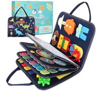 Withosent 5 Couches Busy Board Montessori pour Enfants, Planche Montessori Jeux Tout-Petits, 27 en 1 Apprendre Compétences de Vie Jouets Éducatifs Base pour Garcon Fille BéBé 3 4 Ans