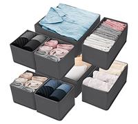Withosent Boite Organisateur Tiroir, Lot de 8 Boite Rangement Vetement Tissu Non-Tissé, Panier Rangement Pliables Lavable, Ouvertes de Organisateur Armoire Vetement pour Cravates Chaussettes
