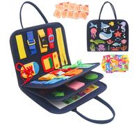 Withosent Busy Board Montessori pour Enfants, 4 Couches Planche Montessori Jeux Tout-Petits, 20 en 1 Apprendre Compétences de Vie Jouets Éducatifs Base pour Garcon Fille BéBé 3 4 Ans