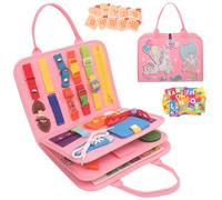 Withosent Busy Board pour Tout-Petits 4 Couches, 23 en 1 Jouet Montessori Planche Enfants, Tableau d'Activités Apprendre Compétences de Vie Connaissances de Base pour Garcon Fille BéBé 3 4 Ans