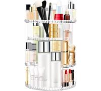 Withosent Organiseur de maquillage rotatif à 360° - Organiseur de beauté réglable en cristal - Compartiment de rangement pour cosmétiques et parfums