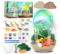 Withosent Veilleuse Dinosaure Fille avec DIY Lampe de Lune, Terrarium Enfant, Dinosaure Jouet Bricolage Enfant pour Garçons Cadeau d'anniversaire âgés de 3 4 5 6 7 8 Ans