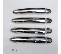 Without brand for Renault Clio 3 III Mk3 Chrome Manche de Porte ABS Garniture Voiture en Plastique Styling Auto Accessoires 8 pièces (Couleur : C 2)