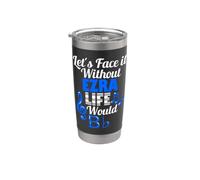 Without Ezra Life Would B Flat Music Lover Prénom Gobelet isotherme en acier inoxydable double paroi