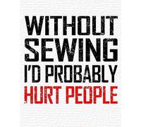 Without Sewing I'd Probably Hurt People: Sewing Design Blank Dot Grid Paper For School Seamstress Projects