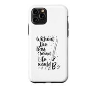 Without The Bass Clarinette Life Would B Flat Music Pun Coque pour iPhone 11 Pro