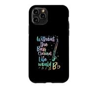 Without The Bass Clarinette Life Would B Flat Music Pun Coque pour iPhone 11 Pro