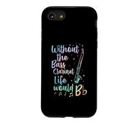 Without The Bass Clarinette Life Would B Flat Music Pun Coque pour iPhone SE (2020) / 7/8