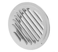 Withtalentto Couvercle de grille d'aération circulaire en acier inoxydable pour ventilateur d'échappement de salle de bain - Outil de ventilation mural extérieur (150 mm)