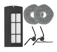Withtalentto Kit de pièces de rechange pour aspirateur robot Eufy Clean X9 Pro comprenant 2 brosses latérales, 1 filtre HEPA et 2 serpillères