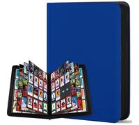 WITHYU Album de Collection 16 Poches pour Cartes - Capacité 1024 Cartes, Classeur Étanche & Antichoc avec Insertion Latérale pour TCG/Cartes à Jouer/Sportives, Conception sans Anneaux (Bleu Foncé)