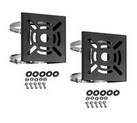 WiTi 2PACK Support Pole Vertical Universel pour Camera sécurité,Support d’Angle Montage Metal Solide avec 2 Boucles, adapté aux Cameras vidéosurveillance Appliques murales(2pack Noir Petite Taille)