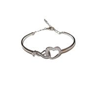 WitmAn Always in My Heart - Bracelet cœur Infini, Bracelet pour Femmes et Filles, Bracelet inspirant pour ma Fille, Bracelet réglable plaqué Or en Argent Sterling 925 (Silver)