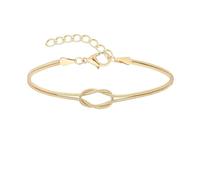WitmAn Bracelet Infini avec chaîne Serpent à nœud d'amour, Bracelet à nœud mère-Fille, Bracelet plaqué Or en Argent Sterling 925 pour Femmes (Gold)