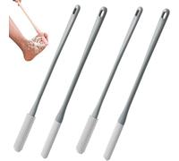 WitmAn Brosse de Nettoyage des espaces Entre Les Orteils, Brosse pour Les Pieds de Douche à Long Manche, Brosse pour Les Pieds exfoliante en Gel Doux (2PCS-B)