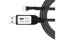 WITMOTION Câble de conversion USB vers RS232 UART avec puce CH340, Par connecteur femelle 4 voies, adaptateur série (1 m / 3,28 pieds, noir), Windows 10,8,7, Linux MAC OS