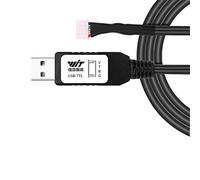 WITMOTION Câble de Conversion USB vers TTL UART avec Puce CH340, par connecteur Femelle 4 Voies, Adaptateur série (1 m / 3,28 Pieds, Noir), Windows 10,8,7, Linux Mac OS