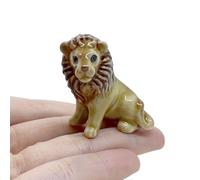 WitnyStore Petite Figurine de Tigre Debout de 10,2 cm de Long - Tigres Miniatures Peints à la Main en céramique Tigresse Panthera Tigris Chat Sauvage Mammifère Forêt Animal Figurine décorative en