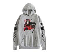 Witorya Sweat à capuche à manches longues motif de l'anime Akame Ga Kill Esdeath Empire Night Raid Akame pour homme et femme, C-Gris, S