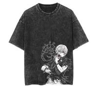 Witorya Tokyo Ghoul T-shirts vintage Ken Kaneki Anime graphique vieilli T-shirt à manches courtes pour homme femme Summe, a, S