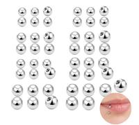 witpine 48 Boules Piercing Langue, Labret Lèvre Et Nombril, 1,2/1,6 Mm
