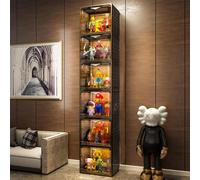 Witriolik Vitrine Lumières LED Meuble,étagère de Collection Jouets étagères Lampe TéLéCommandéE,organisée empilable,Rangement Chambre Salon Cuisine,éTanche à La PoussièRe Et à l'eau,d'exposition Curio