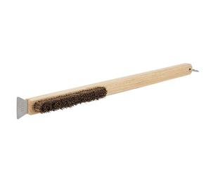 Witt Brosse de four à pizza - Manche en bois, poils de noix de coco et grattoir en acier inoxydable - Compagnon de nettoyage parfait pour les fours à pizza Witt ETNA