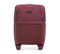 WITTCHEN Axis | 55x37x21,5 Valise Cabine Bagage à Main Trolley Cabine Hybride ABS Nylon avec Compartiment Ordinateur 15 Pouces Serrure TSA Poignée télescopique roulettes 360° Valise légère Bordeaux