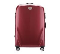 WITTCHEN PC Ultra Light Bagage Rigide Valise de Voyage Valise Trolley Valise Moyenne en Polycarbonate Quatre roulettes Serrure à Combinaison TSA Manche télescopique en Aluminium Taille M Rouge foncé